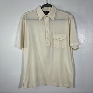 Robert Bruce, Sheer Vintage Short Sleeve Polo Shirt. Size Large. Good used cond!